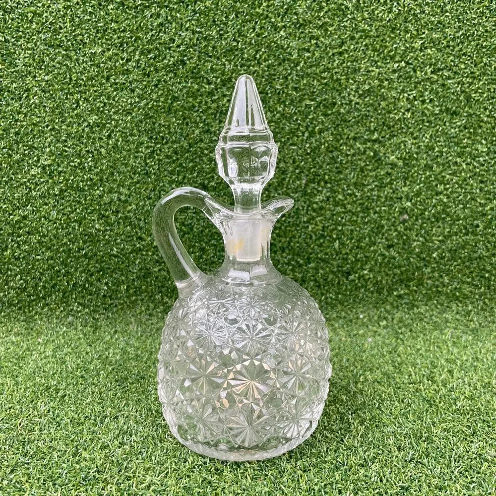 Vintage Crystal Glass Cruet Small Decanter